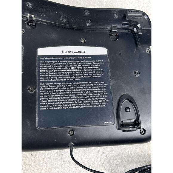 Microsoft Natural Ergonomic Keyboard 4000 V1.0 Black Wired USB - Picture 6 of 7